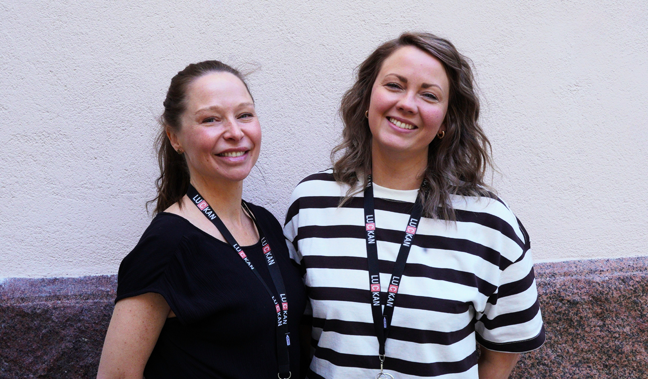 En bild på Helena och Anna från Ärligt Talat!